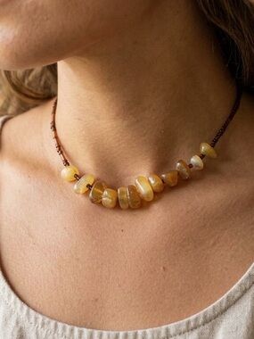 Citrine Beaded Necklace